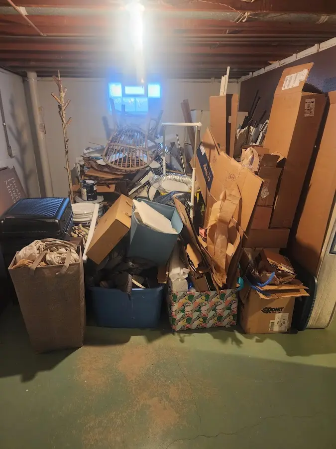 Roll-off dumpster container at job site for 4 Yard Dumpster Rental in Homer Glen